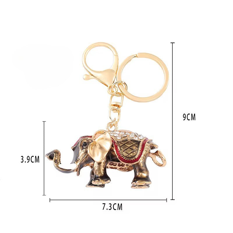 3D Royal Elephant Bag Charm