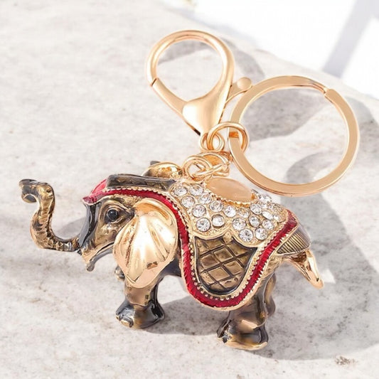 3D Royal Elephant Bag Charm