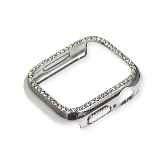 DIAMOND APPLE WATCH CASE COVER – SILVER
